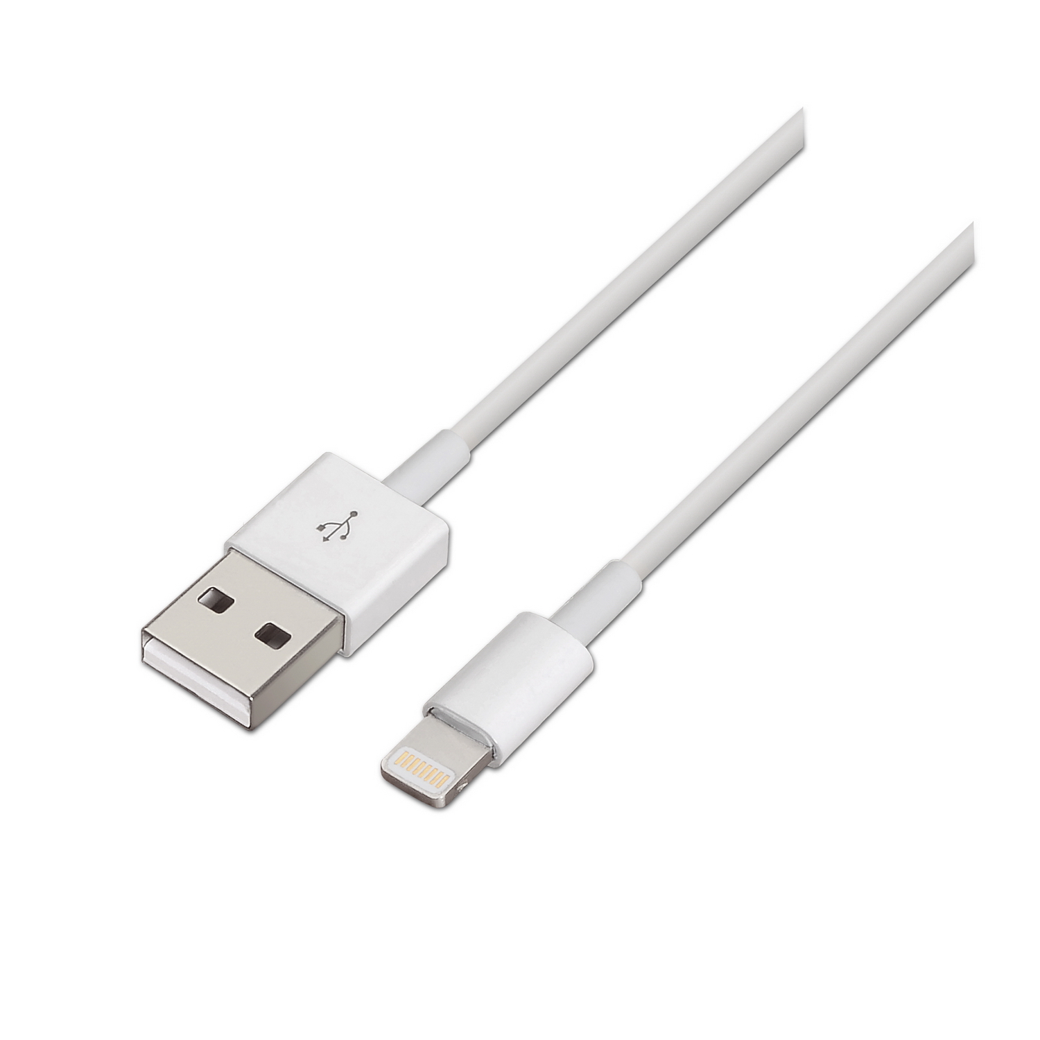 Cable LIGHTNING a USB 2.0, LIGHTNING/M-USB A Macho, blanco, 2.0 metros -  AISENS®