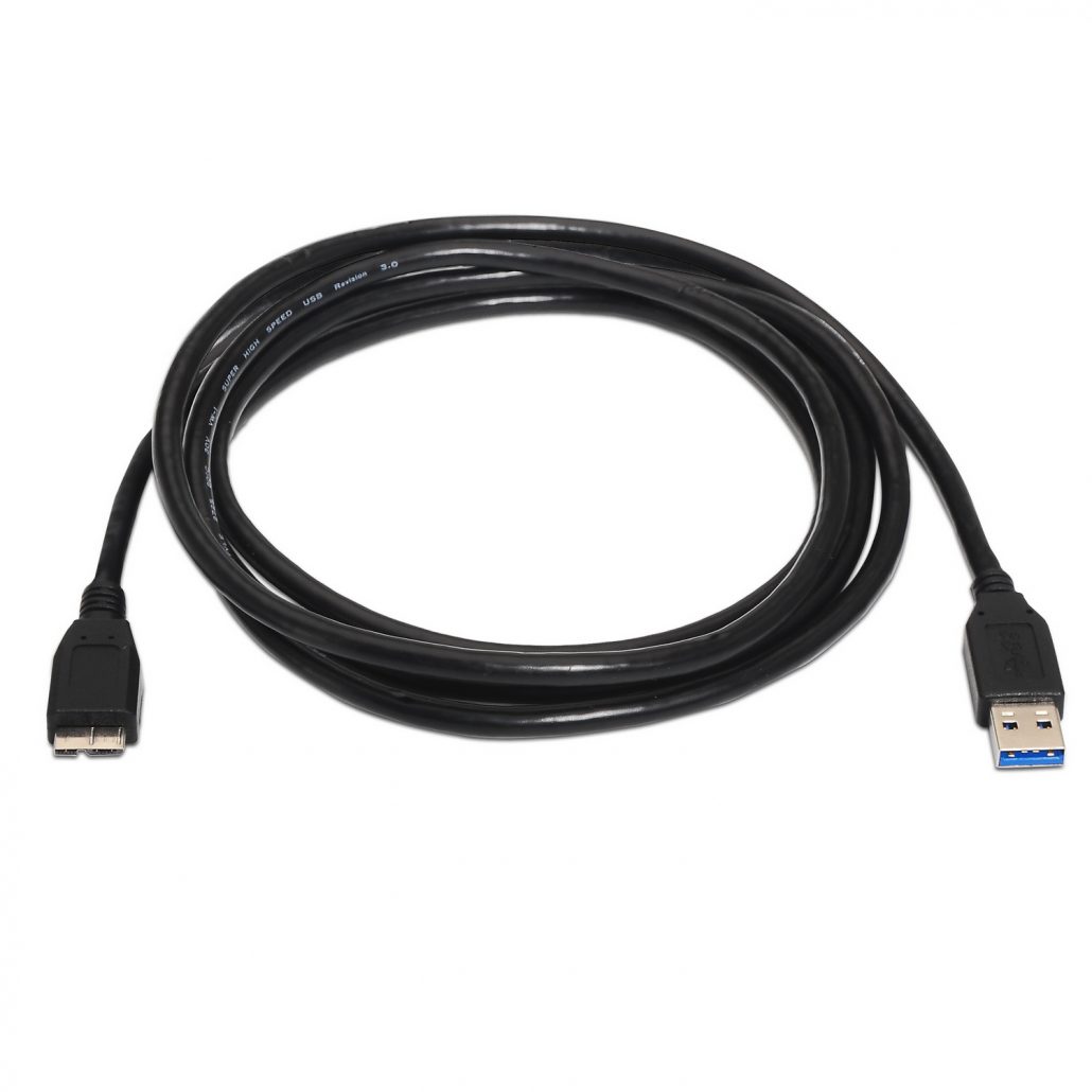 Cable USB 3.0, tipo A Macho a Micro B Macho, negro, 2.0 metros - AISENS®