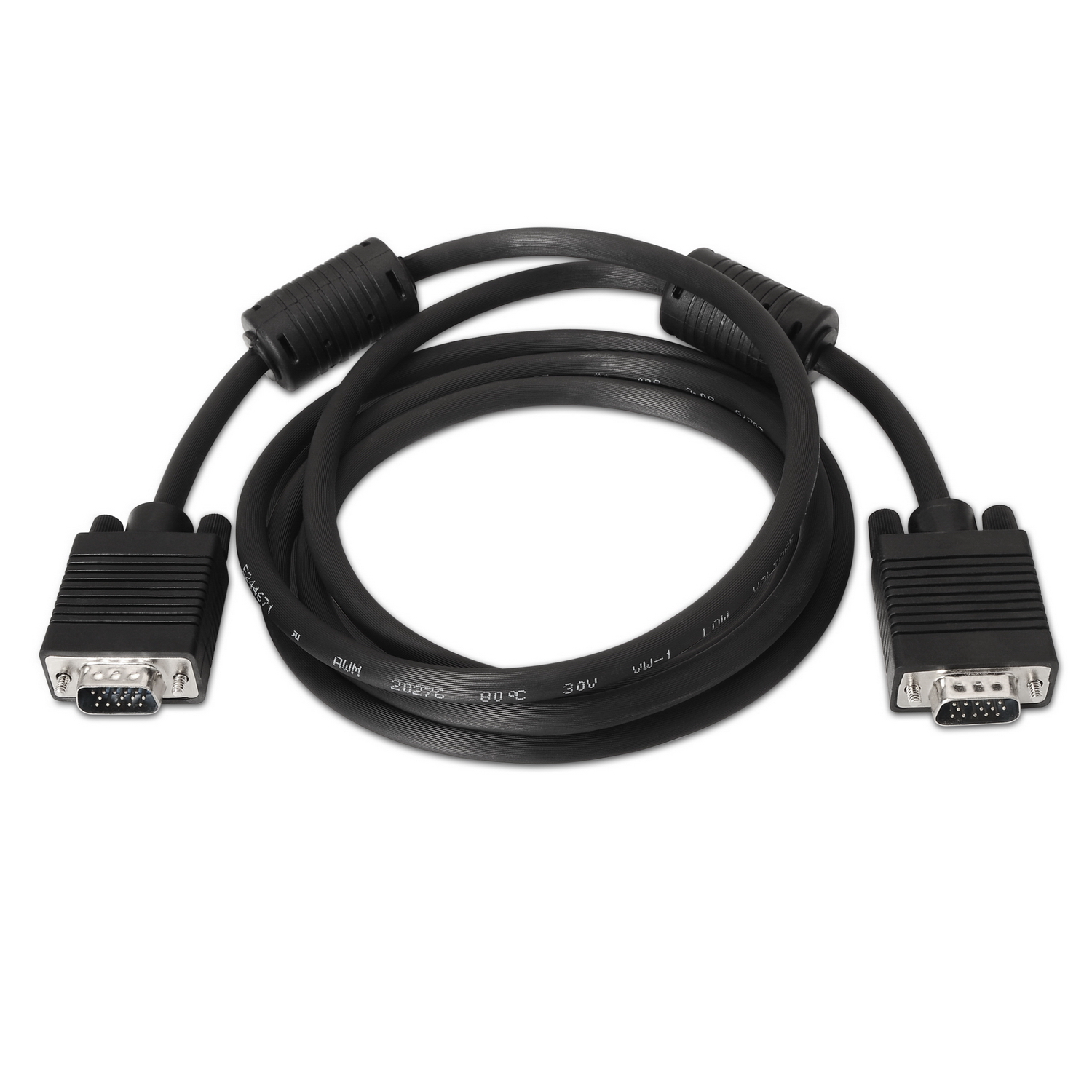 Cavo SVGA Nanocable Con Ferrite - 6 Metri, HDB15 Maschio-Maschio, Per Monitor E Proiettore, Risoluzione 2048x1536, Nero