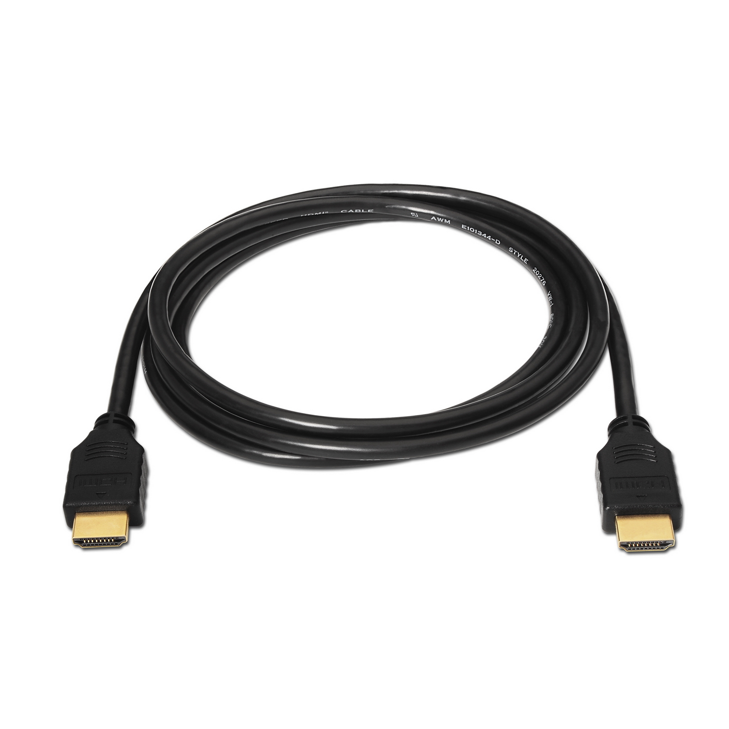 Cable HDMI de alta velocidad con conector HDMI en ángulo hacia la derecha  de 1.00 m en color negro