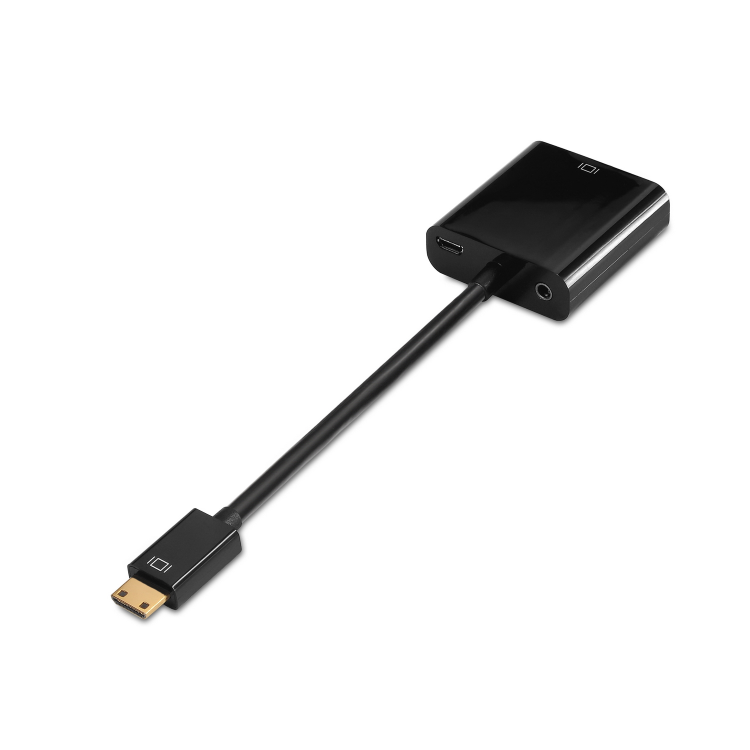 Conversor Mini HDMI a SVGA+audio, HDMI C/M-SVGA Hembra+JACK 3.5/H
