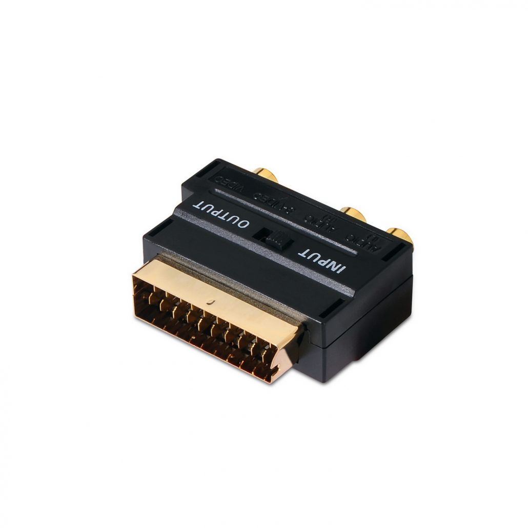 Adaptador de RCA a HDMI - Adaptador / convertidor de señal RCA a HDMI INF,  negro