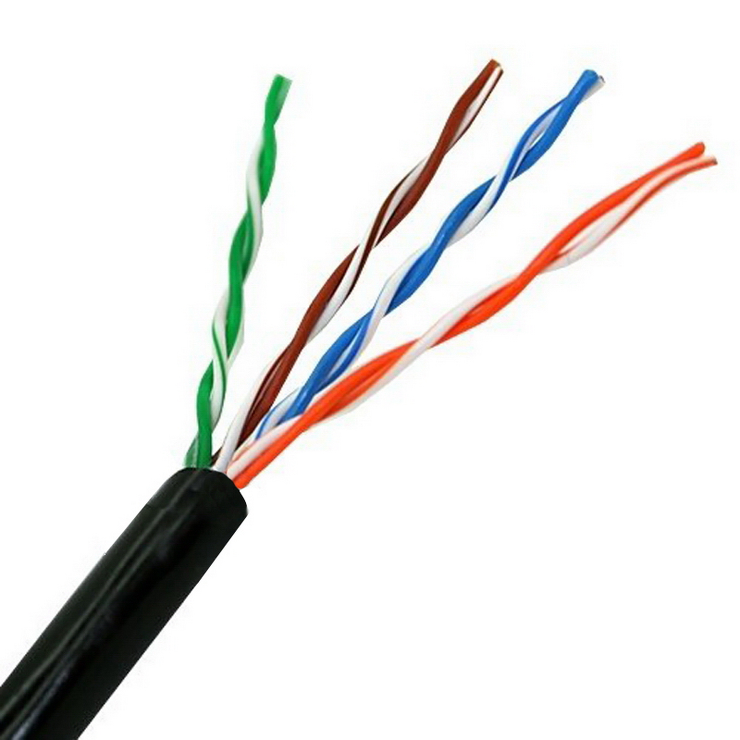 Barbero Traducción amor Cable de red exterior impermeable RJ45 Cat.5e UTP rígido AWG24, negro,  bobina de 100 metros, resistente a rayos ultravioleta para la instalación -  AISENS®