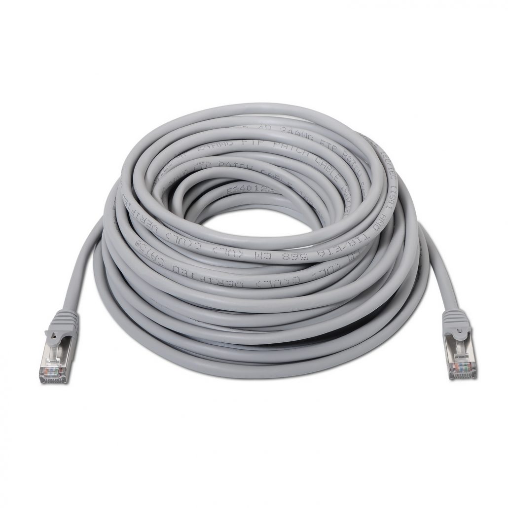 Cable de red latiguillo RJ45 Cat.6 FTP AWG24, gris, 15 metros, 10/100/1000  Mbit/s - AISENS®
