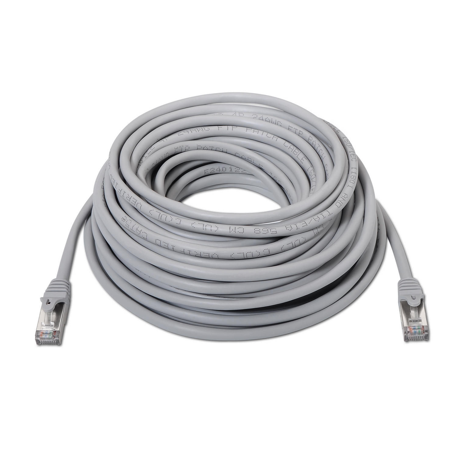 Cable de red latiguillo RJ45 Cat.6 FTP AWG24, gris, 20 metros, 10/100/1000  Mbit/s - AISENS®