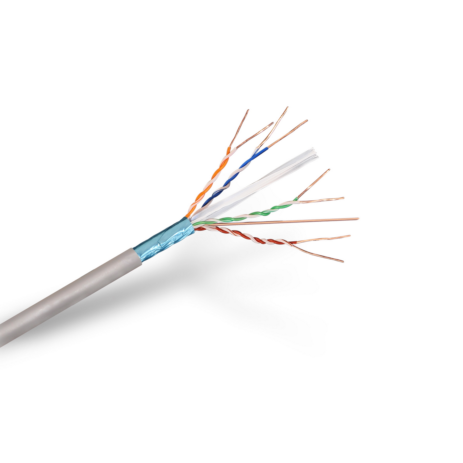 NANOCABLE 10.20.0820 latiguillo de 20mts Cable de Red Ethernet RJ45 Cat.6 FTP AWG24 Gris 100% Cobre