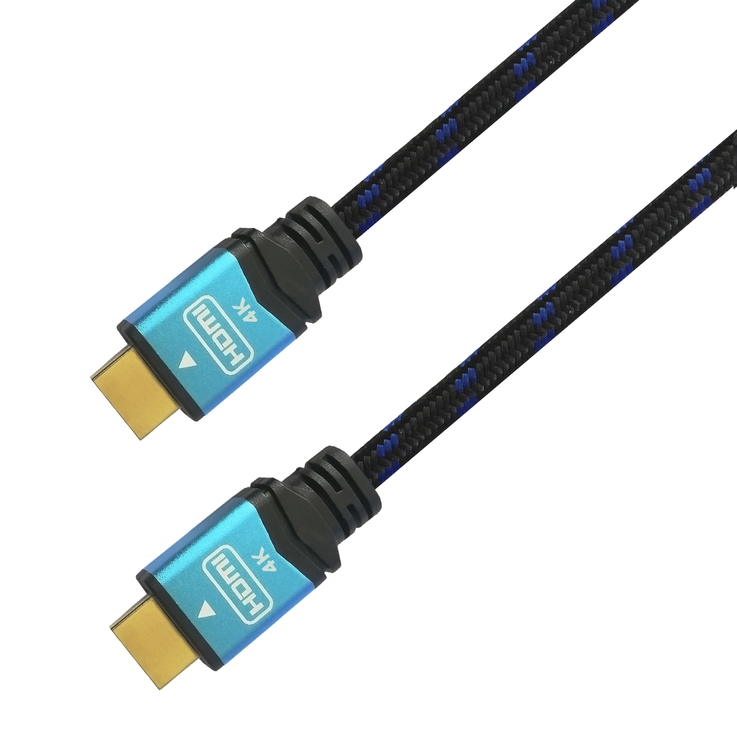 Cable HDMI V2.0 premium alta velocidad / HEC 4K@60HZ 18Gbps, A/M-A/M,  negro/azul, 3.0 metros - AISENS®