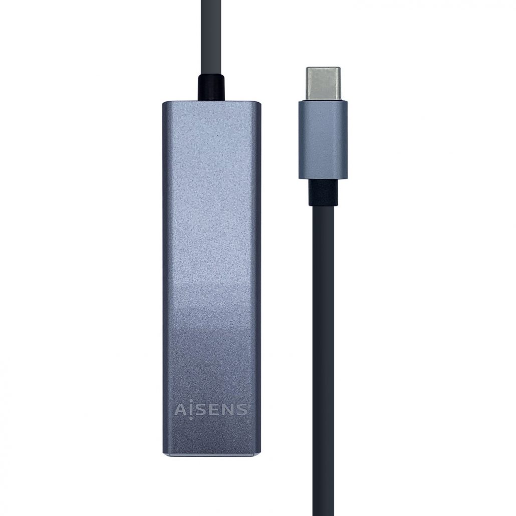 Conversor USB3.1 GEN1 USB-C a Ethernet GIGABIT 10/100/1000 MBPS + HUB