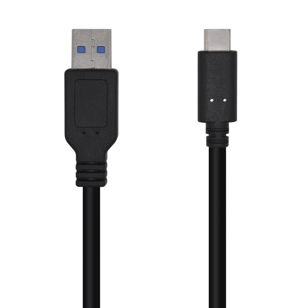 Cable USB 3.1 Gen2 10Gbps 3A, tipo USB-C/M-A Macho, negro, 1.5 metro -  AISENS®