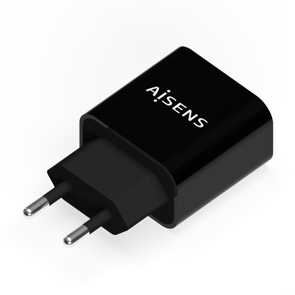 AISENS - Cargador USB-C PD3.0 1 Puerto 1xUSB-C 20W, Negro - AISENS®