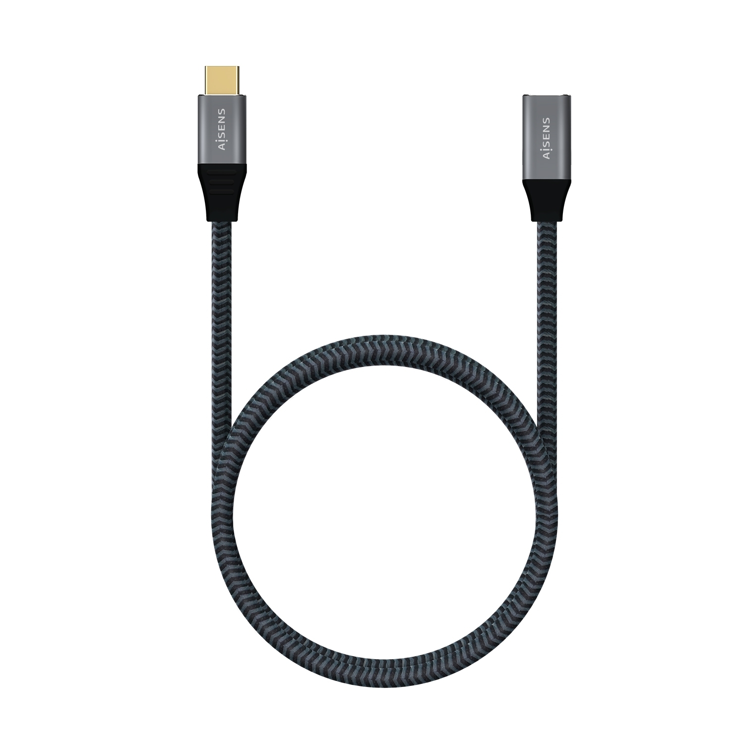AISENS - Cable USB 3.2 Gen2x2 Aluminio 20Gbps 5A 100W, Tipo USB-C/M-USB-C/H,  Gris, 1.0M - AISENS®