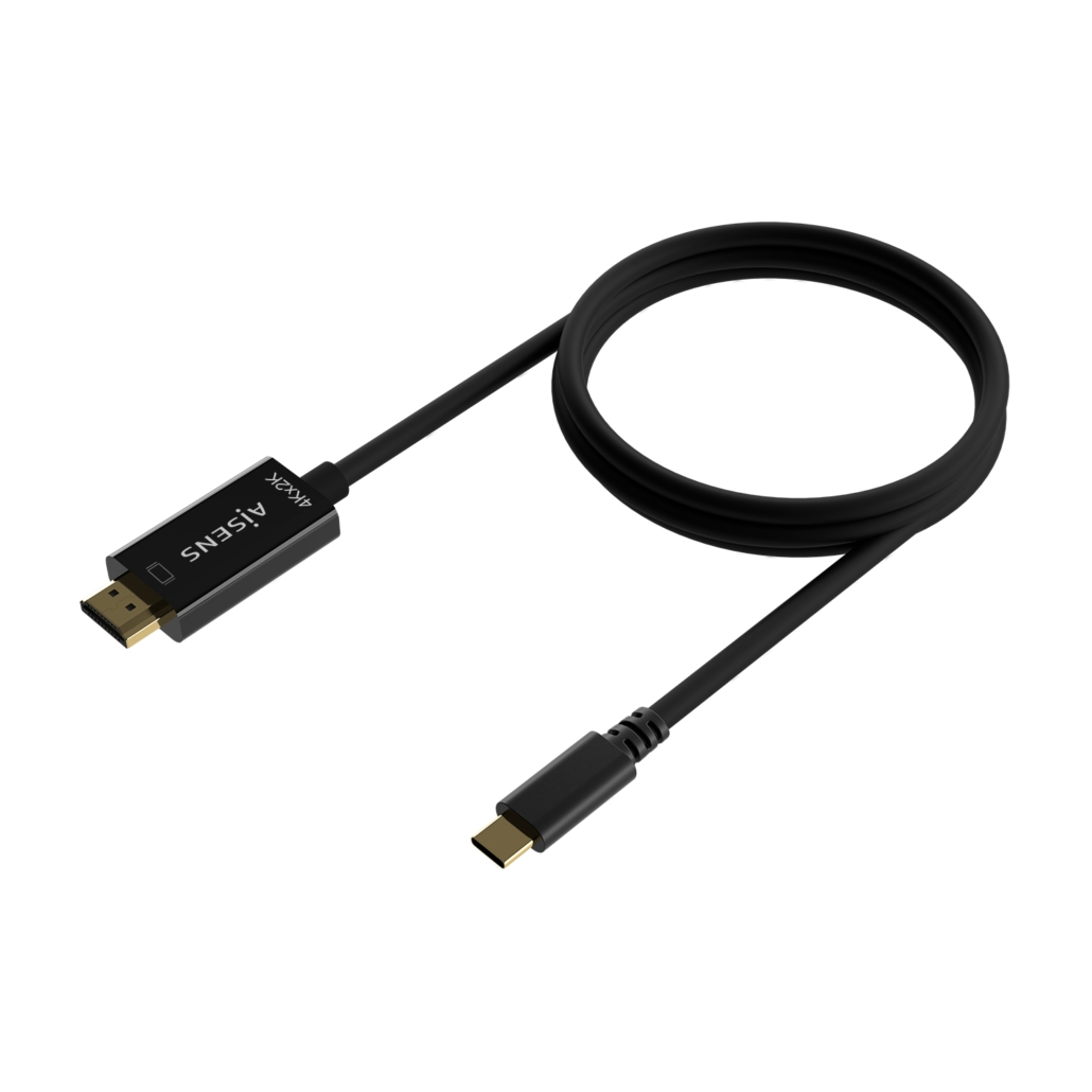 AISENS - Cable Conversor USB-C A HDMI 4K@30Hz, USB-C/M-HDMI/M, Negro, 1.8M  - AISENS®