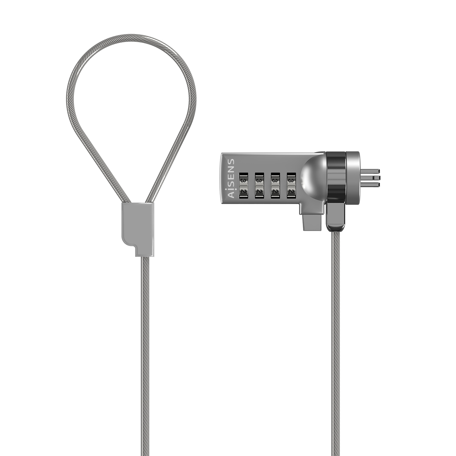 Cable de Seguridad con Cerradura de Combinacion para Ordenador, Monitor,  Portatil 1.5M - AISENS - AISENS