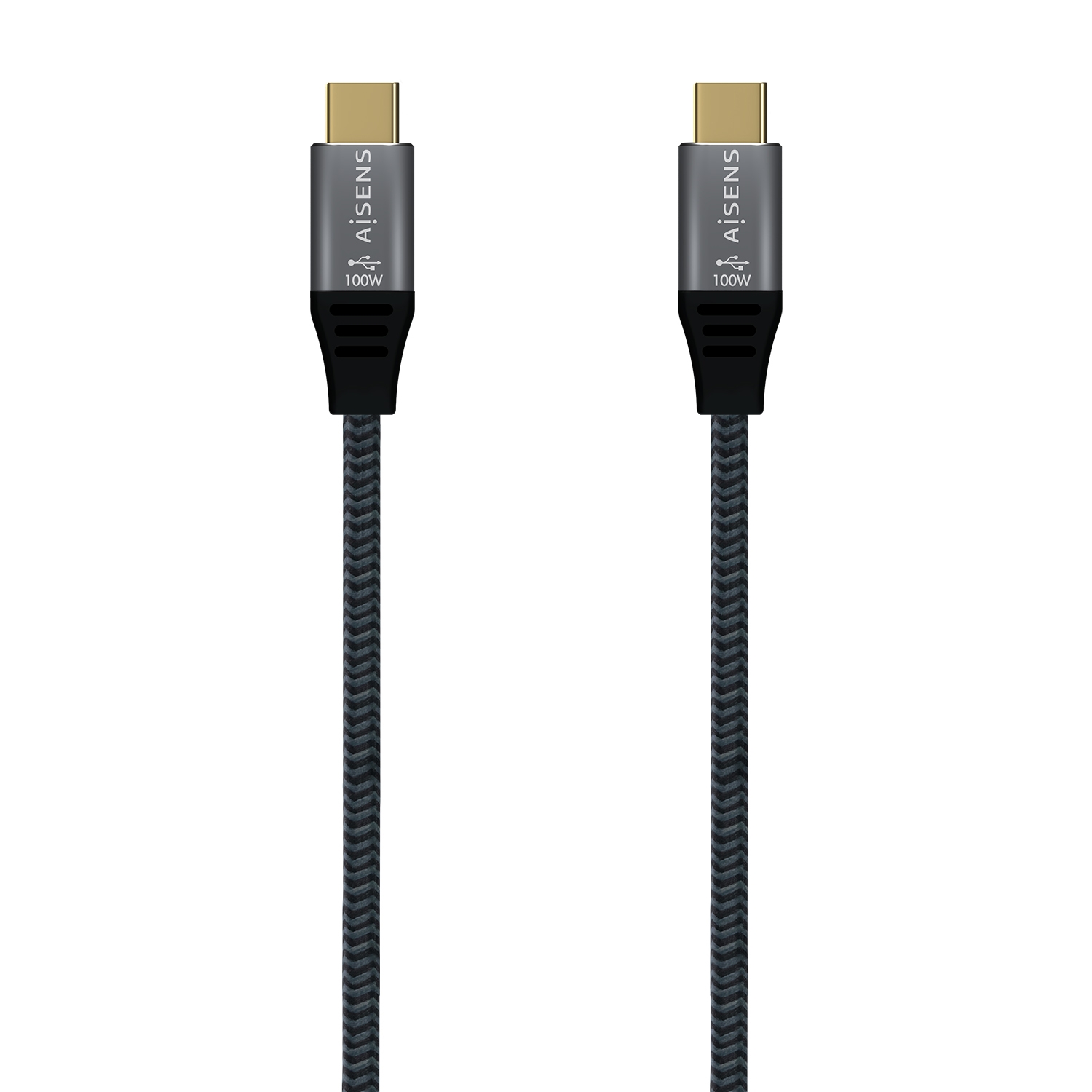 Nanocable Câble USB 3.2 Gen2x2 20Gbps 5A/100W 4K/60Hz USB-C Mâle/Mâle 50cm  Bleu Sarcelle/Noir