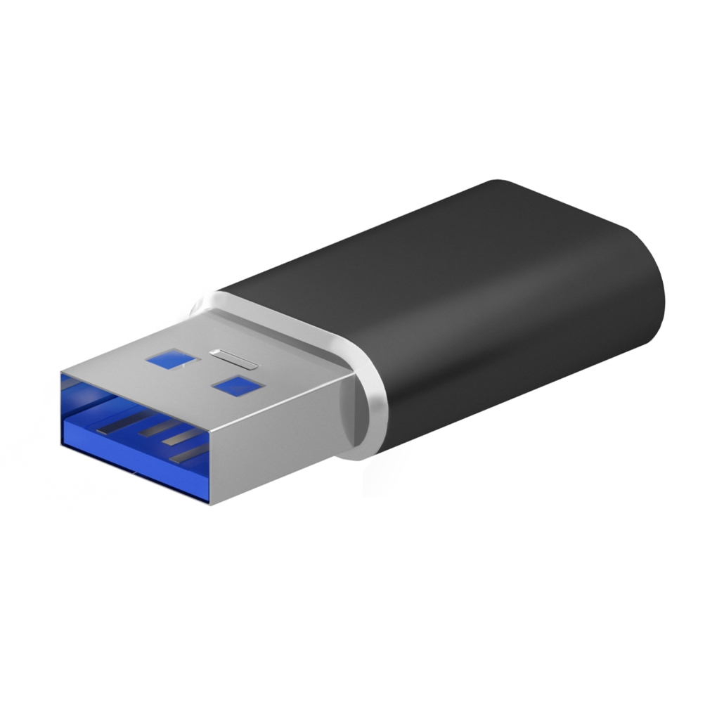 AISENS - Mini Adaptador USB 3.2 Gen2 / USB 2.0 3A, Tipo USB-C/H-A