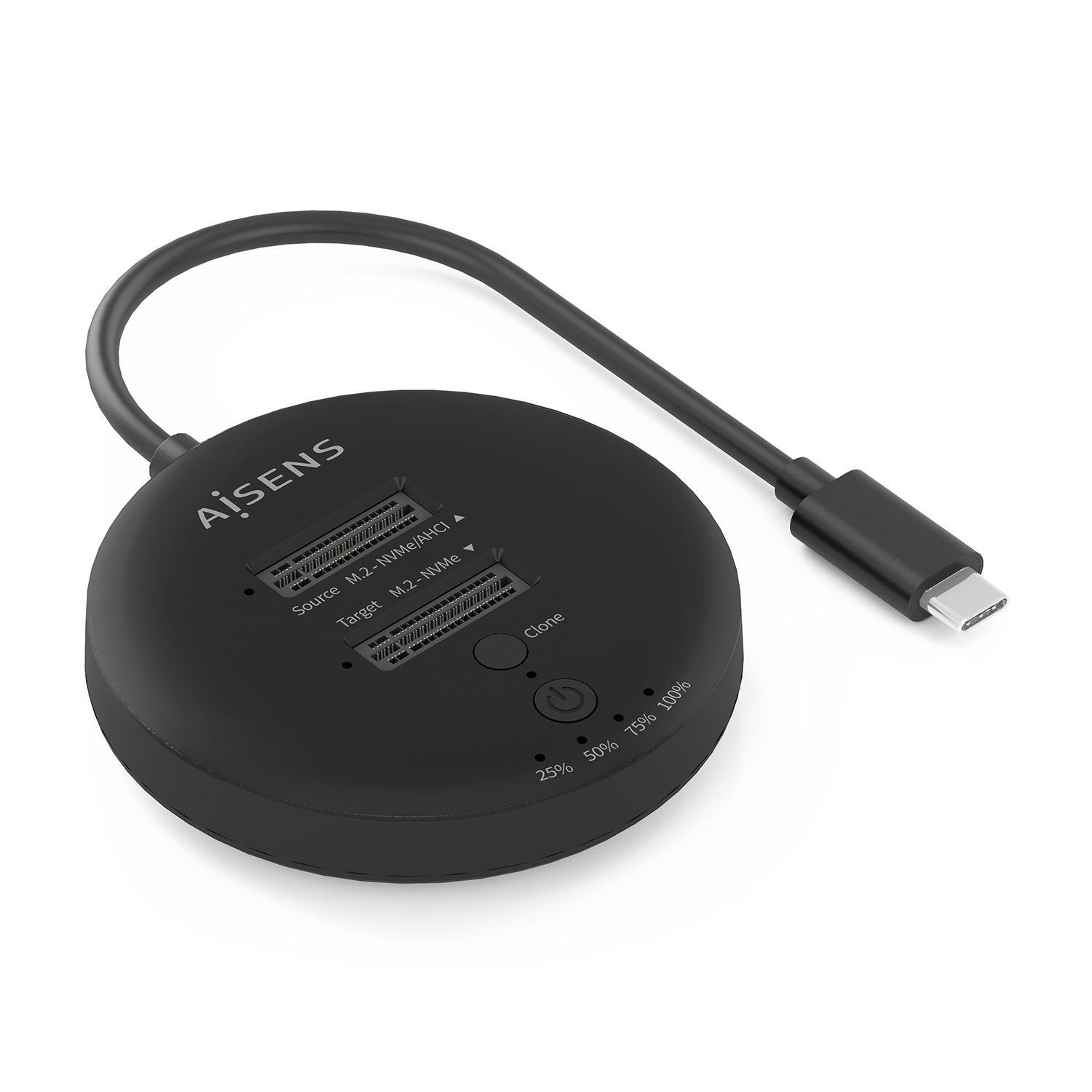 AISENS ASUC-4P002-GR Docking Station USB-C 4 In 1 Grigia | Hub Multiporta Per Laptop E Tablet